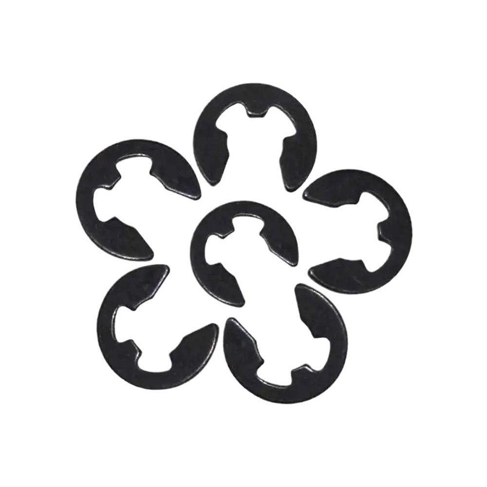 Stainless Steel E-Clip Retaining Rings, 65 Mn Black Steel, M1.5–M6, 550 Pieces