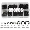 Stainless Steel E-Clip Retaining Rings, 65 Mn Black Steel, M1.5–M6, 550 Pieces view 2