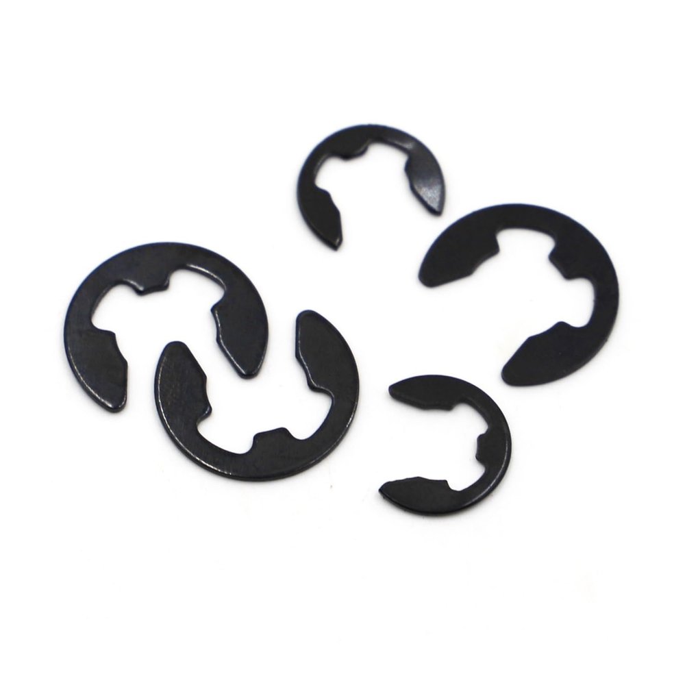 Stainless Steel E-Clip Retaining Ring Set, Type E, Manganese Steel, M1.2–M24 (M7, 50 pcs)