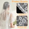 Josojoou Lace Bridal Veil view 3