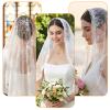 Josojoou Lace Bridal Veil view 4