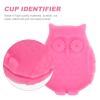 Abaodam 6 Silicone Wine Glass Markers with Owl Design view 3
