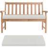 Removable Bench Cushion, Non-Slip and Washable, White, 120 x 45 x 5 cm view 1