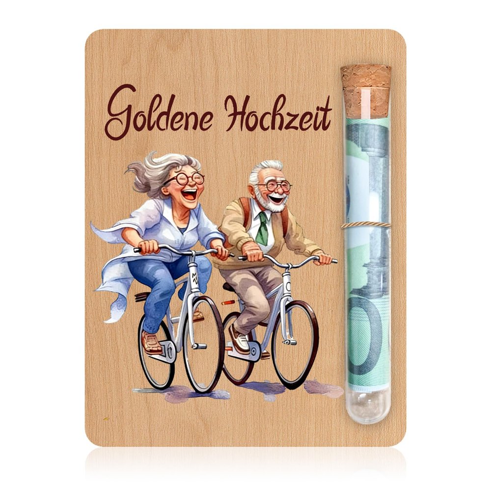 Golden Wedding Money Gift with Test Tube
