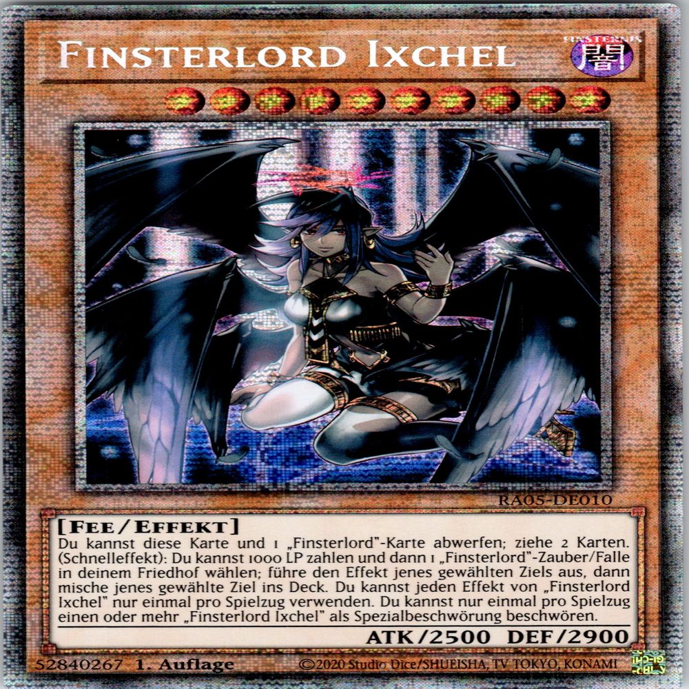 Darklord Ixchel - RA05-DE010 - Starlight Rare - German - 1st Edition - Yu-Gi-Oh! Rarity Collection 5 - with RC Field Center