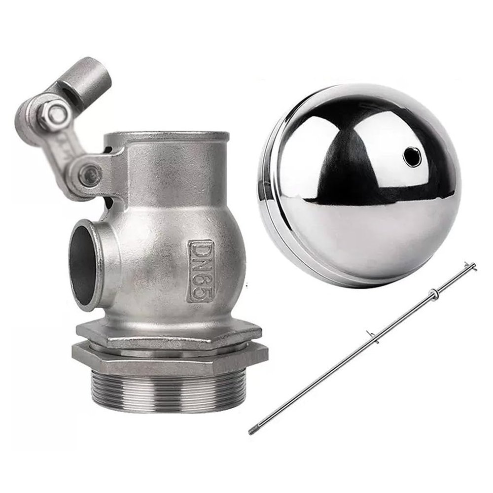 Stainless Steel Float Valve, Adjustable Float Ball Valve for Water Level Control, 304 Stainless Steel, Multiple Sizes (DN100)