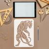 FINGERINSPIRE Geometric Panther Stencil with Brush 29.7x21cm view 3