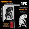 FINGERINSPIRE Geometric Panther Stencil with Brush 29.7x21cm view 4