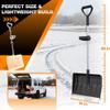 Hfgdnchva Aluminum-Strip Snow Plow with D-Handle for Driveways and Garages, Ergonomic Snow Pusher view 3