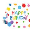25 Pack Birthday Napkins, 33x33cm Happy Birthday Design view 1