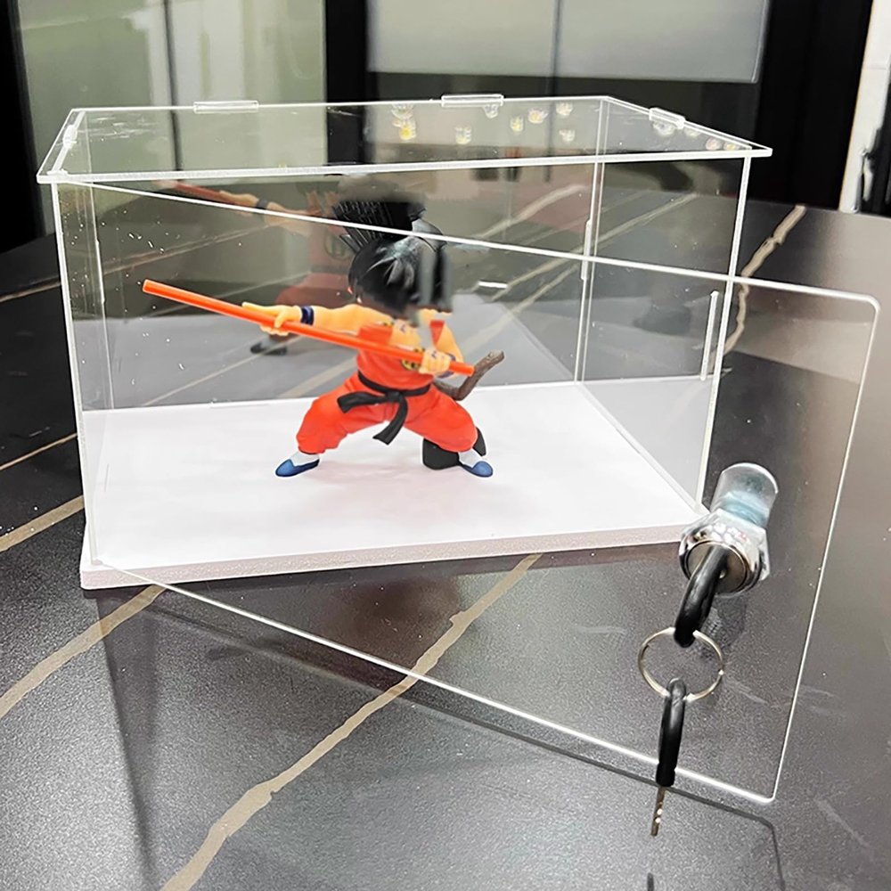 Collection Box, Acrylic Display Case for Action Figures and Cards, Multiple Sizes (10 x 20 x 15 cm / 4 x 8 x 6 in)