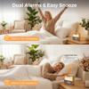 UPXNBOR Digital Alarm Clock with Dimmable Night Light, USB-C Rechargeable, Dual Alarms view 3