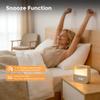 UPXNBOR Digital Alarm Clock with Dimmable Night Light, USB-C Rechargeable, Dual Alarms view 4