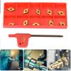 Naroote 10-Piece Coated Carbide CNC Inserts for Steel Cutting, DCMT070204 US735 DCMT21.51 view 3
