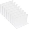 Healvian Transparent L-Shaped Shelf Dividers, 8-Piece PVC Set view 1