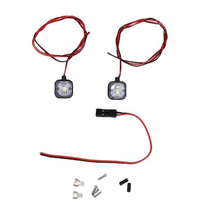 Luqeeg LED RC Car Headlights, 12 mm, Adjustable Metal Brackets, White