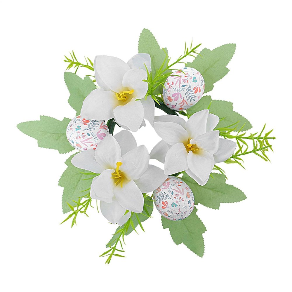 Easter Candle Rings with Artificial Flowers