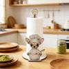 Cat Paper Roll Holder | Wooden Cat Stool view 3
