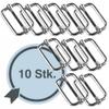 10 Metal Strap Adjusters and Buckles, Size and Color Options view 2