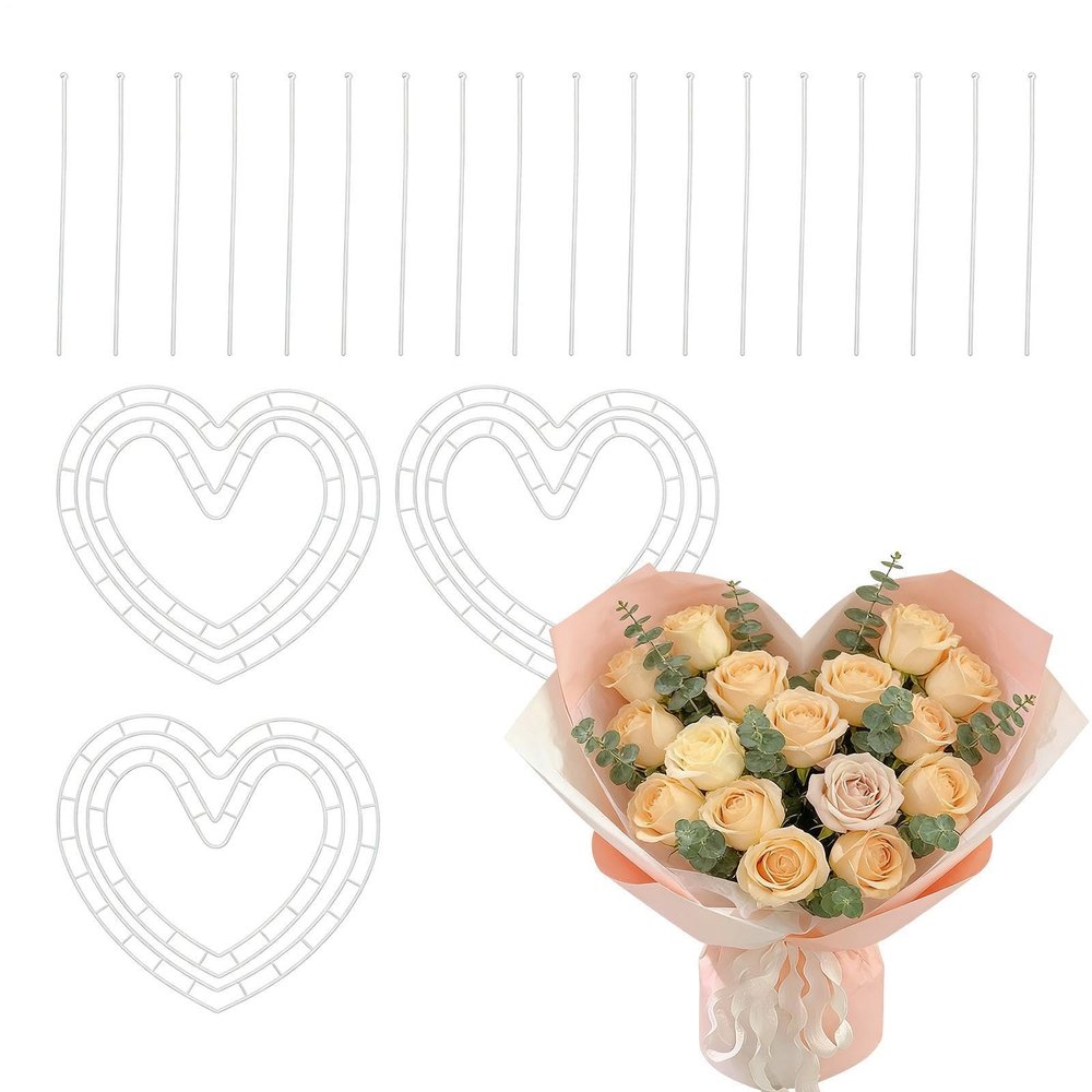 Heart-Shaped Flower Arrangement Stand