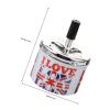 HOOWIFFY Polished Metal Ashtray, Sturdy Tinplate, Automatic Round Ashtray for Offices and Bars view 2