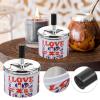 HOOWIFFY Polished Metal Ashtray, Sturdy Tinplate, Automatic Round Ashtray for Offices and Bars view 4