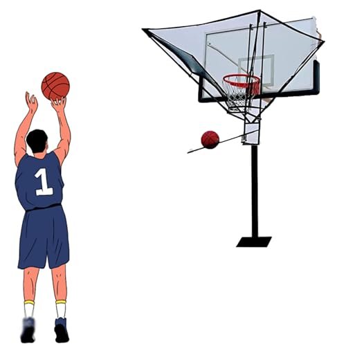 Portable Basketball Rebounder with 180° Rotating Chute for Improved Shooting