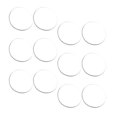 NAMOARLY Transparent Glass Table Spacers, Reusable Bumpers, 12-Pack