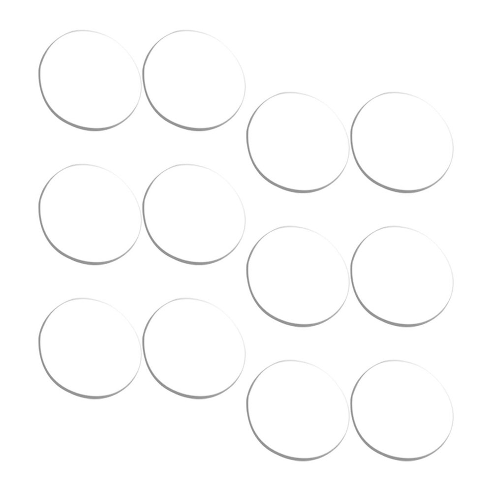 NAMOARLY Transparent Glass Table Spacers, Reusable Bumpers, 12-Pack