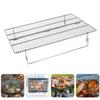 PLAFOPE Foldable Stainless Steel Grill Rack for Outdoor Use, Multifunctional and Portable for Camping and Patio Barbecues view 4