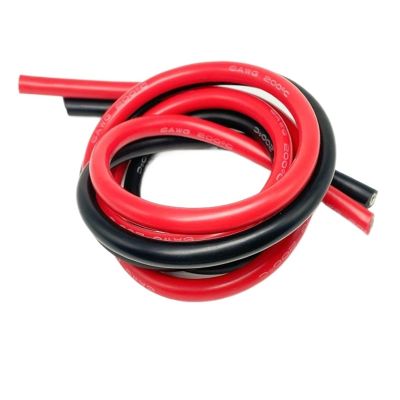 Inverter Connection Cable Set, 8/6/4/2 AWG, Soft Silicone Wire with Tinned Copper Core, Outdoor Use (Black, 393.7 in, 2 AWG × 35 square)