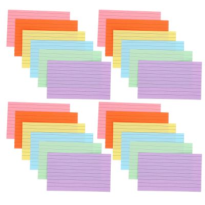VALICLUD Lined Index Cards and Smooth Writing Paper, Various Colors, 300 Count, Double-Sided Design for Organization and Notes at Home and Office