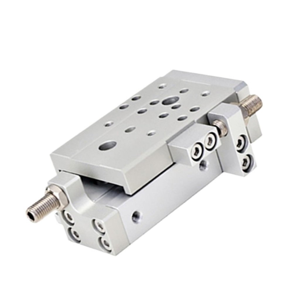 ATDJKVYH HLQ12 Air Cylinder, 12 mm Bore, Compact Sliding Cylinder with Recirculating Linear Ball Bearing, Pneumatic, with Magnet -S (HLQ12X50S, -BS)