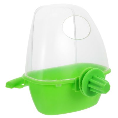 PERSELOSO Hanging Plastic Parrot Feeder, Green