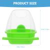 PERSELOSO Hanging Plastic Parrot Feeder, Green view 2