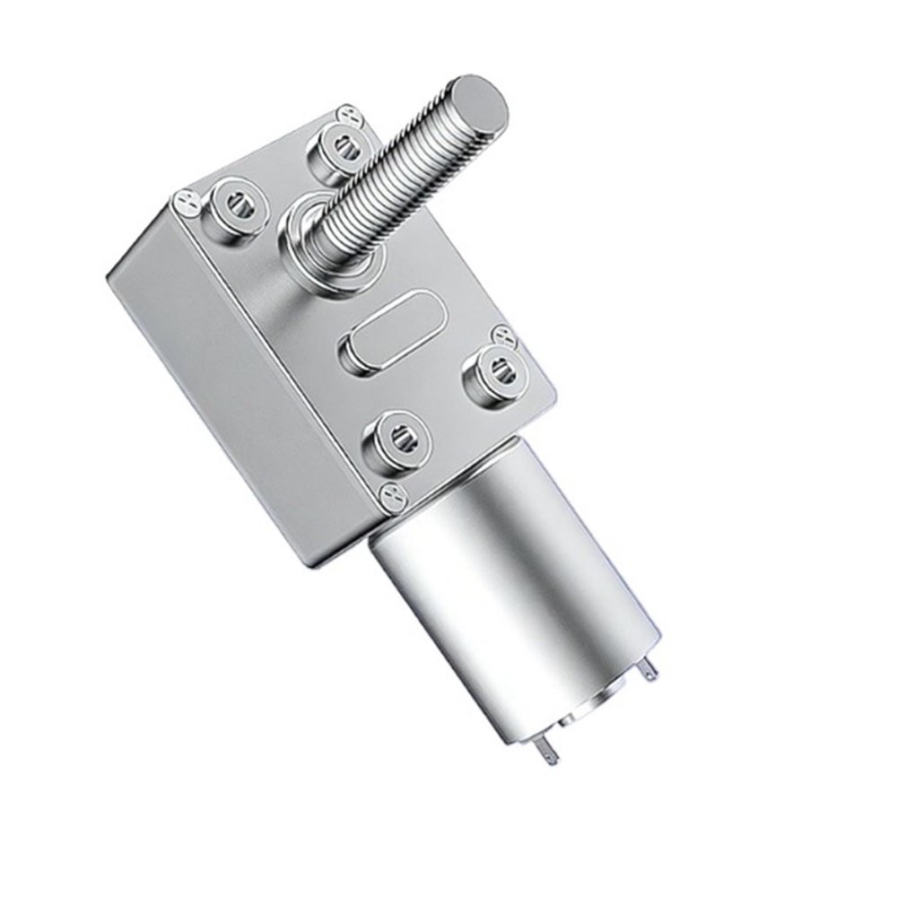 4632-370 Gear Motor for Electric Curtains, Worm Gear, 6V/12V, Self-Locking M8 Thread (30 RPM, 6V)