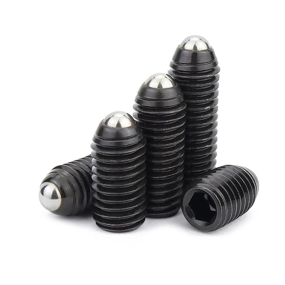 12.9 Alloy Steel Socket Set Screws with Spring Ball, 1/4–1/2, 3/16 (1/2-12 × 3/4 in, 2 pcs)