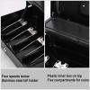 Large Metal Cash Box with Lock, Cash Organizer (Black) view 2