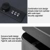 Large Metal Cash Box with Lock, Cash Organizer (Black) view 4