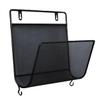 Happyyami Nordic Iron Wall-Mounted Book Rack with Hooks view 1