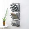 Happyyami Nordic Iron Wall-Mounted Book Rack with Hooks view 2