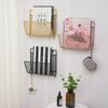 Happyyami Nordic Iron Wall-Mounted Book Rack with Hooks view 4