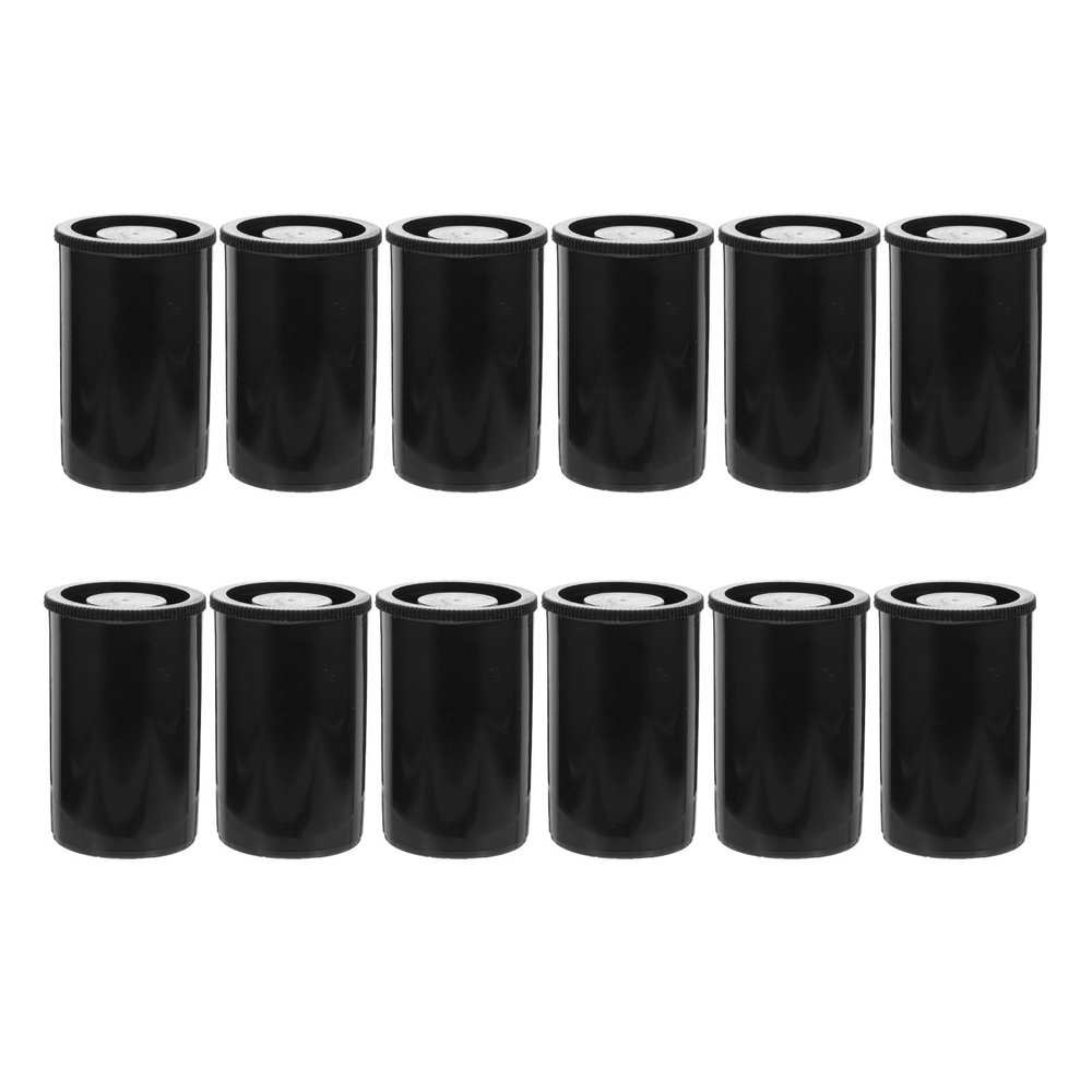 LABRIMP 36-Pack Empty Plastic Film Canisters with Lids, Black