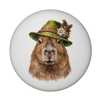 Capybara with Alpine Hat Magnet