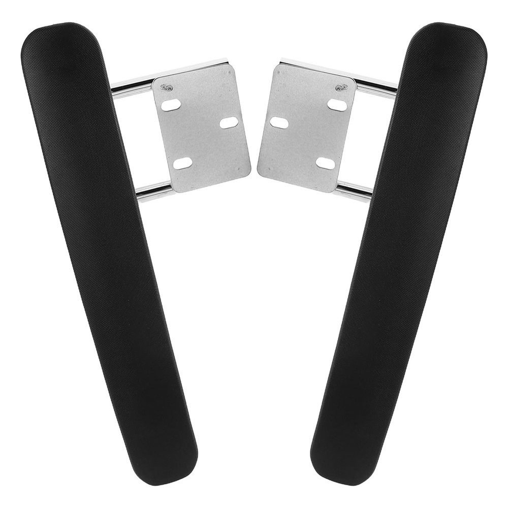NULYLU Armrests with Easy Installation, 2-Piece Set, Stainless Steel and PP, for Office Chairs