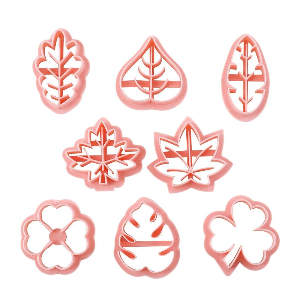 Set of 8 Leaf-Shaped Cookie Cutters