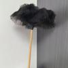 Schlampe Ostrich Feather Duster with Wooden Handle, Black view 1