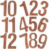 TIDTALEO 12-Piece DIY Clock Movement Replacement Set with Arabic Numerals and Black Walnut Wood Hands view 1