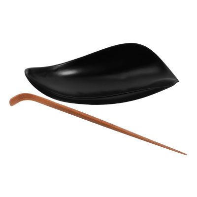 WATIIFUFU Ceramic Tea Spoon and Nonstick Tea Leaf Scoop Set