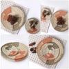 WATIIFUFU 3-Piece Nordic Synthetic Wall Decor, Decorative Woven Wall Baskets for Bedroom and Living Room view 3